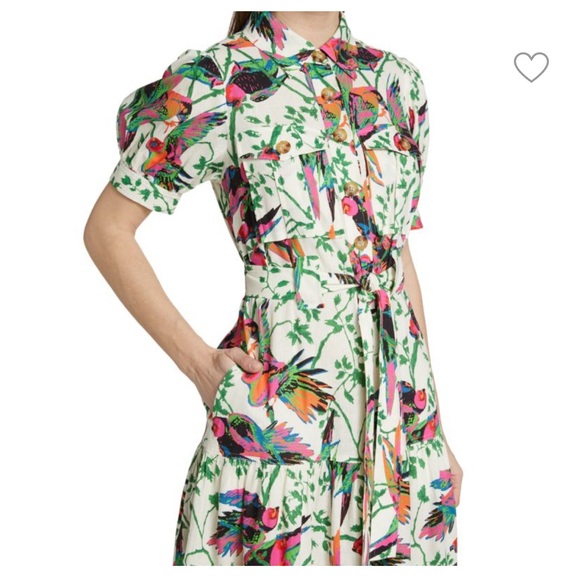 DEREK LAM 10 CROSBY Bird Print Shirtdress - Picture 4 of 9